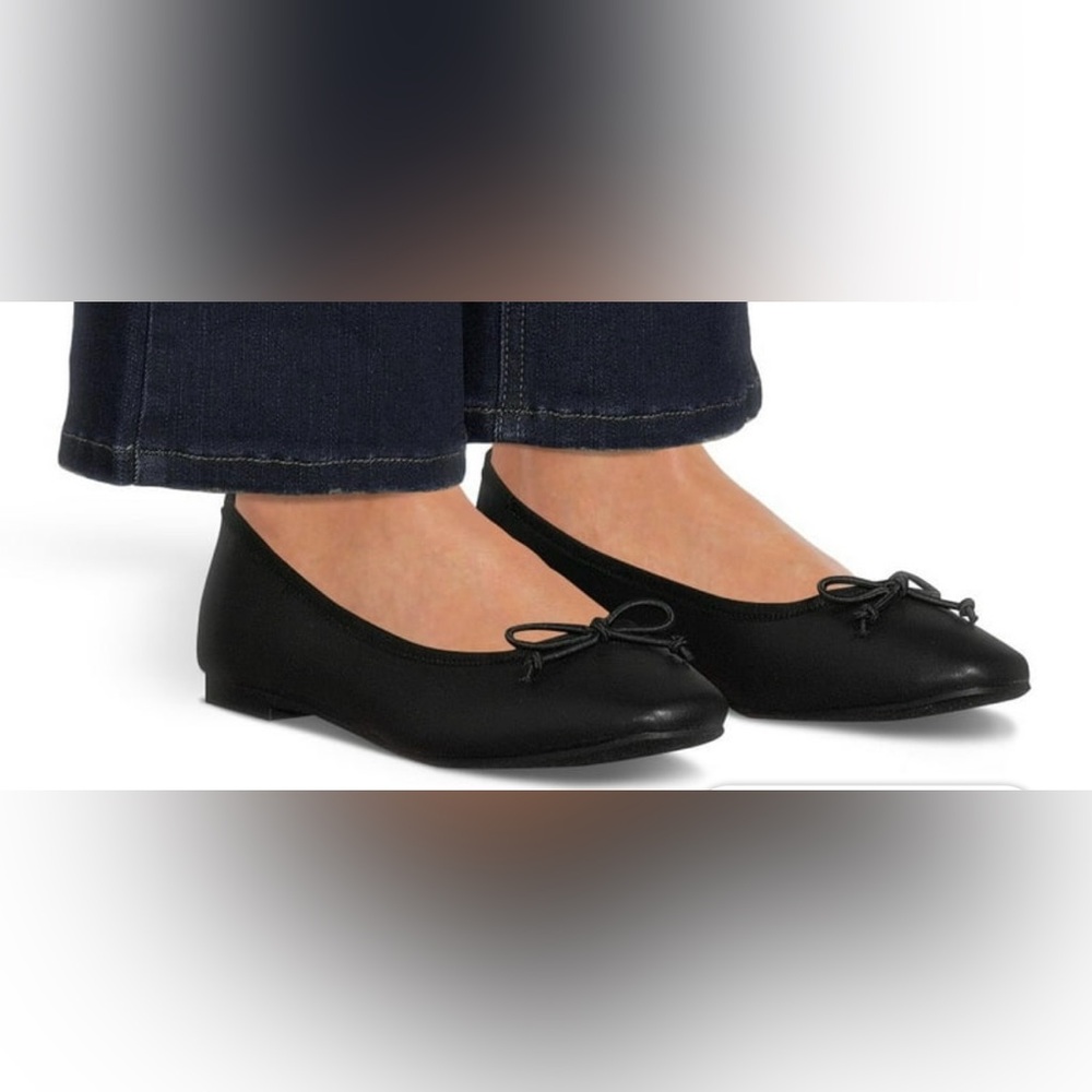 Time and Tru Black Bow Ballet Flats. New with tags. Women’s size 8.5 - Picture 3 of 10